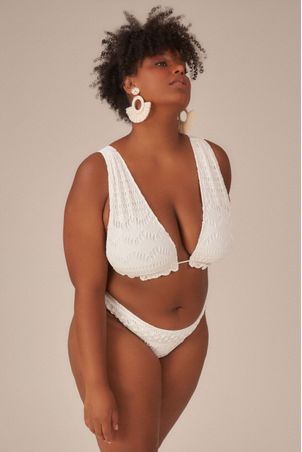 Top Biquíni Halter Magnólia Off White