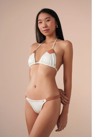 Top Biquíni Triângulo Contour Off White