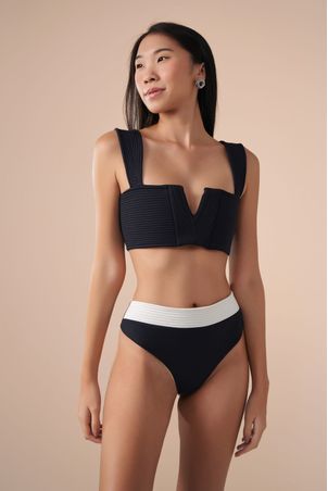 Calcinha Biquíni Tanga Midi Contour Preto