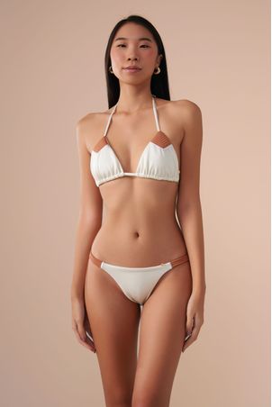 Top Biquíni Triângulo Contour Off White