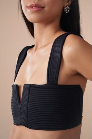 Top Biquíni  Reto V Contour Preto