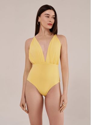 Maiô nina amarelo sol