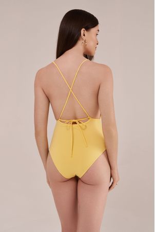 Maiô nina amarelo sol