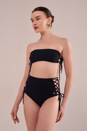 Conjunto Biquíni Thayse Luz da Manhã Preto