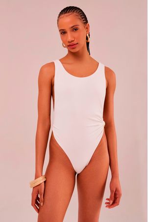 maiô com nó off white