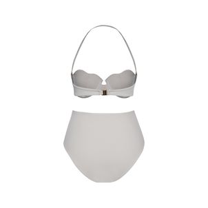 Conjunto Biquíni Top e Hot Pant Conchas Off White