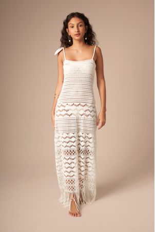 Vestido Saída Alças Magnólia Off White