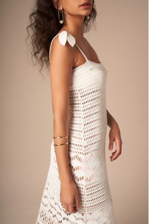 Vestido Saída Alças Magnólia Off White