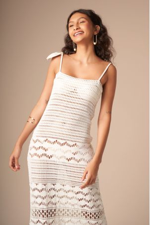 Vestido Saída Alças Magnólia Off White