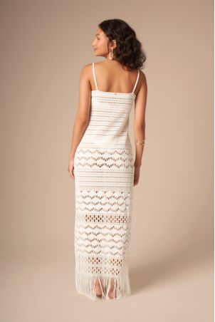 Vestido Saída Alças Magnólia Off White