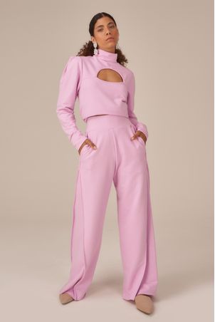 Blusa Moletom 4 Estações Rosa Primavera