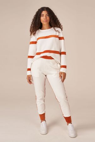 Calça Moletom Duo Caramelo Off White