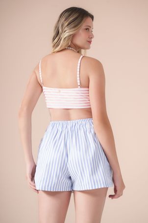 Conjunto summer listrinhas composê rosa-azul