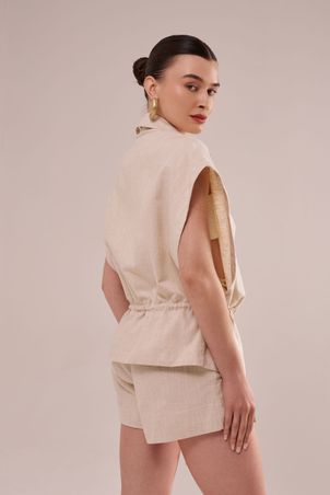 Bata em Linho com Algodão Cordel