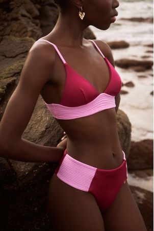 Conjunto de Biquíni Falésias Fabi Cereja