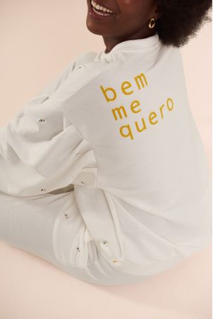 Calça Moletom Bem me Quero Off White