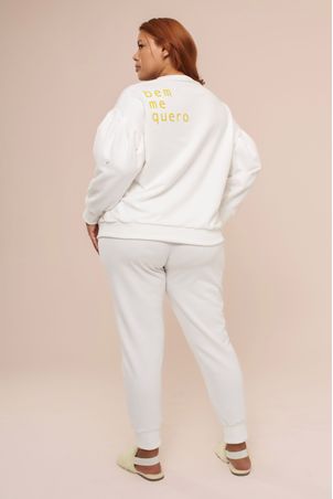 Calça Moletom Bem me Quero Off White