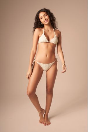 Top Biquíni Triângulo Magnólia Areia