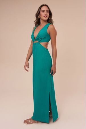 Vestido Longo Ostra Verde