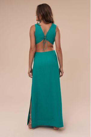 Vestido Longo Ostra Verde