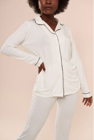 Pijama Longo Classic Off White