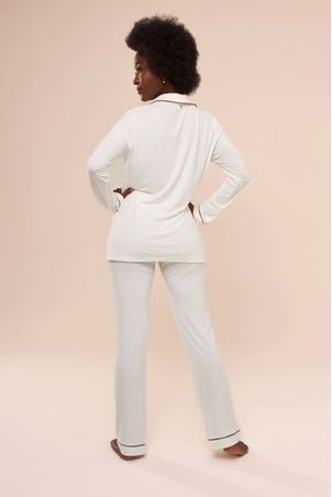 Pijama Longo Classic Off White