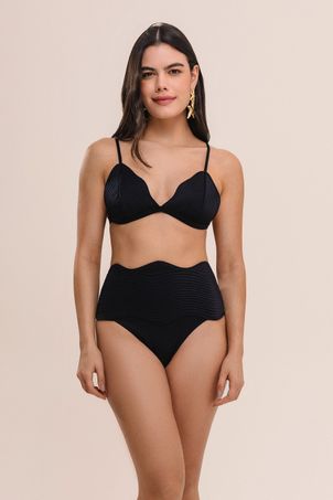 Top Biquíni triângulo maat preto