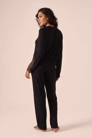 pijama renda longo nuit