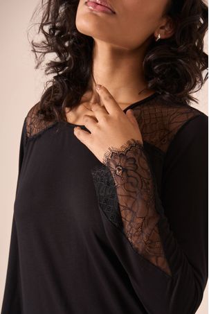 pijama renda longo nuit