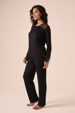 pijama renda longo nuit