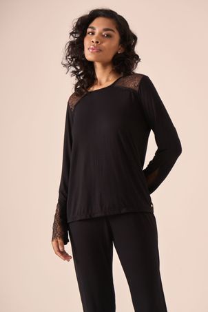 pijama renda longo nuit