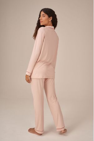 Pijama Longo Classic Champagne
