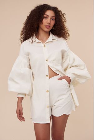 Camisa Conchas Off White