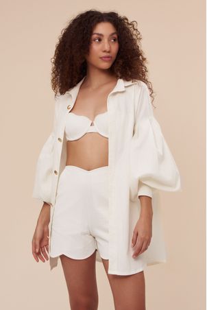 Camisa Conchas Off White