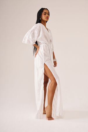Vestido Saída Longo Infinito Branco