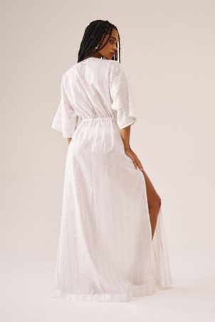 Vestido Saída Longo Infinito Branco
