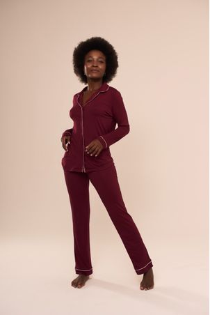 pijama longo classic malbec