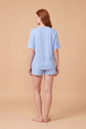 pijama curto sweet baby blue