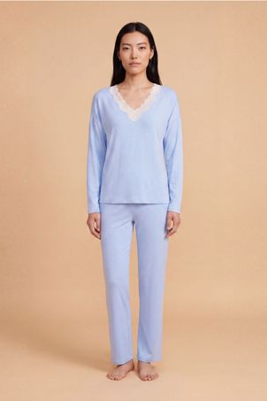 pijama longo sweet baby blue