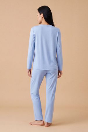 pijama longo sweet baby blue