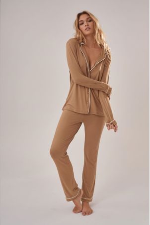 pijama longo classic mocha
