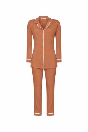 pijama longo classic mocha