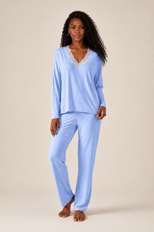 pijama longo sweet baby blue