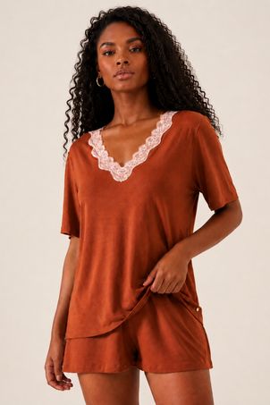 pijama curto sweet cinnamon