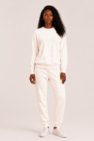blusa moletom linhas off white