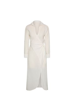 Saída Longa Mykonos Manga Longa Rayon Off White