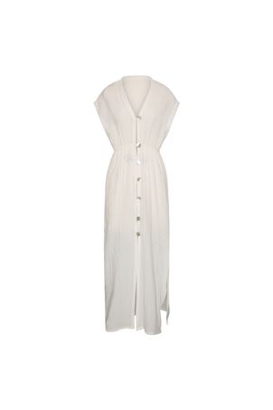 Saída Manga Curta Mykonos Rayon Off White