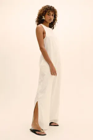 macacão em viscolinho linen branco