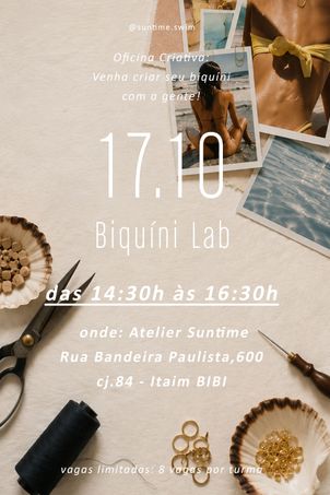 oficina biquíni lab dia 17 outubro 2026 às 14:30 h