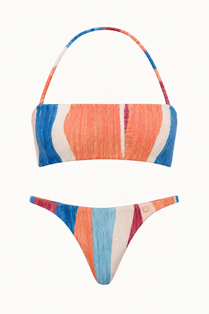 conjunto top bandeau e calcinha string brisa
